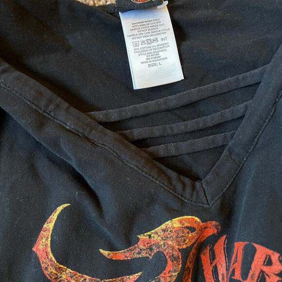 HARLEY DAVIDSON women’s T-shirt, size L, long sleeve, black - Picture 5 of 6